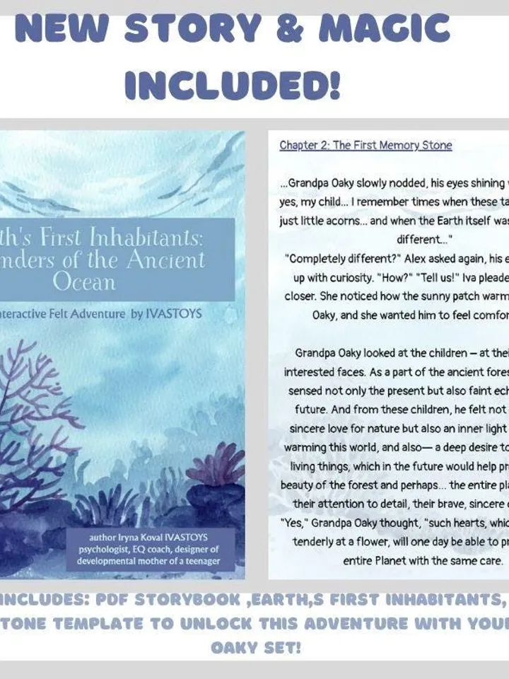 ITH ocean animals designs Felt Ancient Ocean Creatures - Embroidery Designs + PDF Story & Stones Template | Grandpa Oaky Adventures 4x4