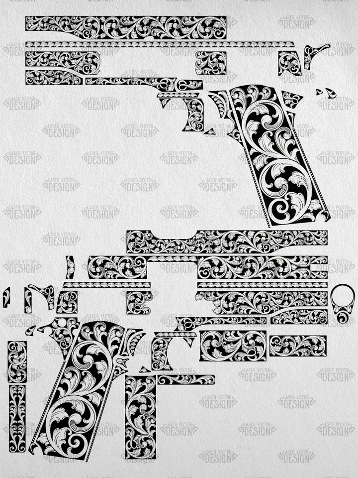 VECTOR DESIGN Colt 1911 Government 38 Super Scrollwork