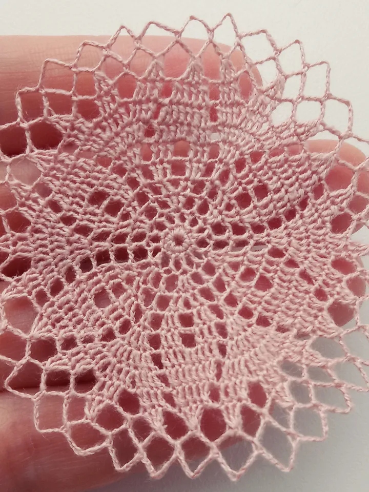 Miniature Pink Doily