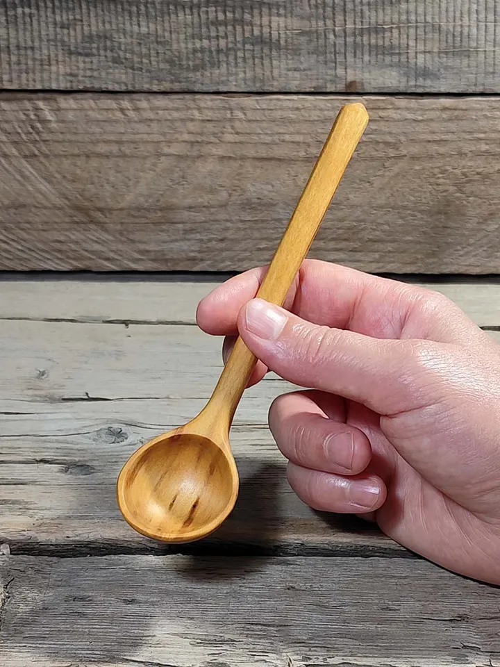 Handcrafted Willow Spoon, 9th Anniversary willow gift, Dessert Wooden Spoon, Tea Willow Wood Spoon