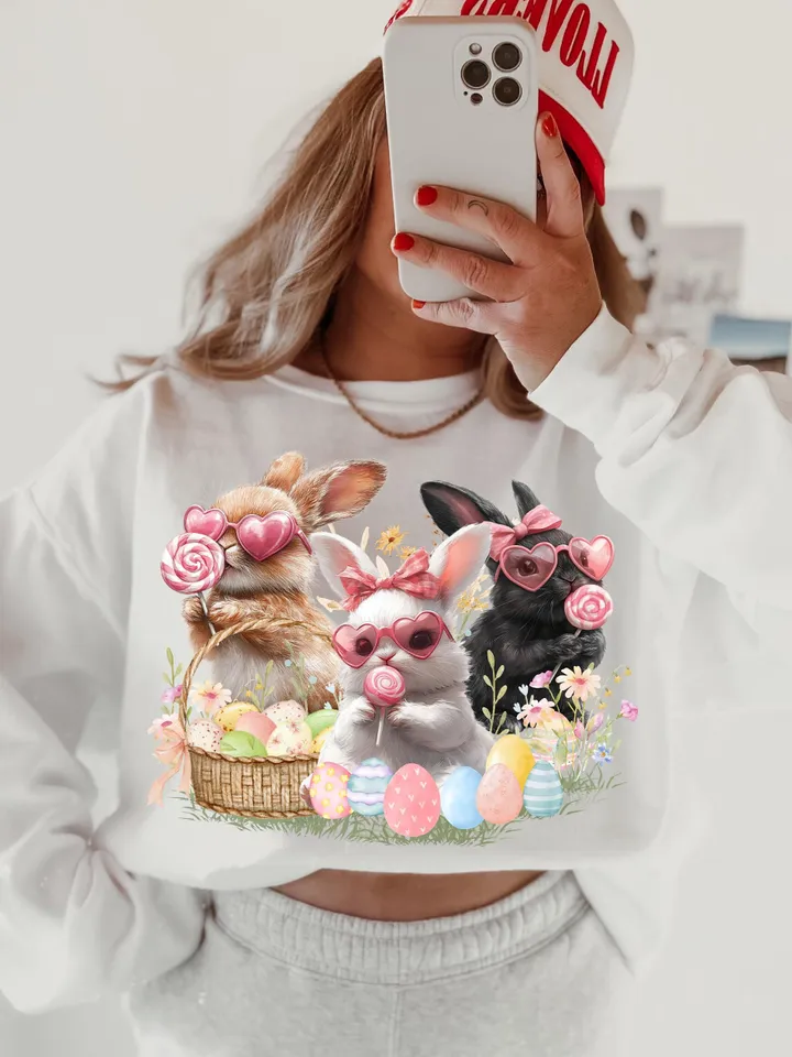 Glitter Easter Bunny Coquette PNG Happy Easter png PNG Coquette Bunny PNG Bow Easter Glitter Brushstroke Girls Kids Easter Sublimation