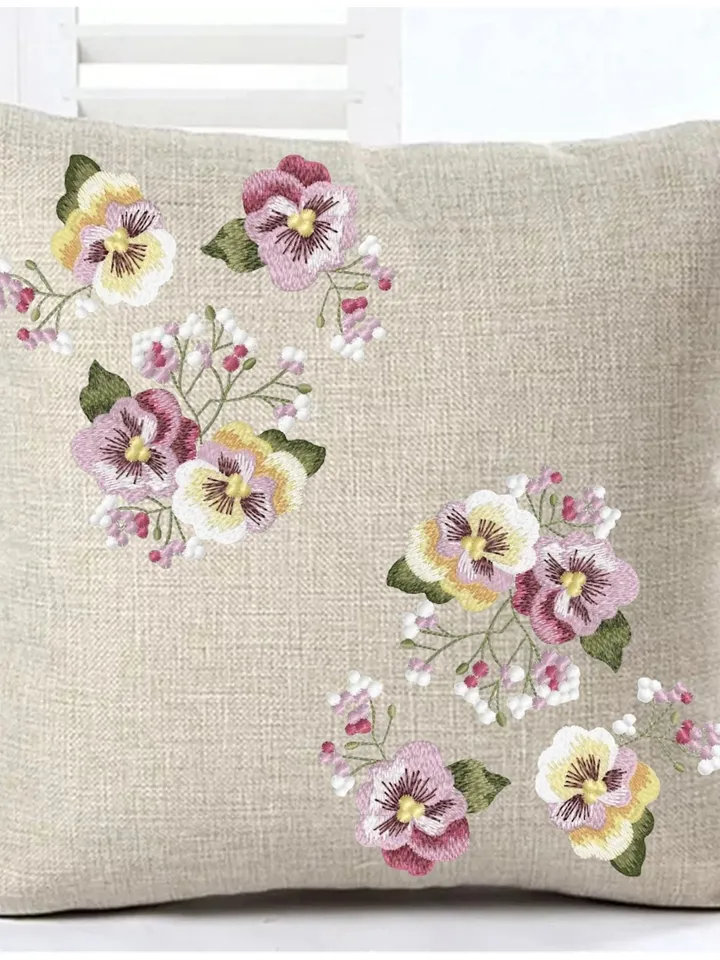 Set of Pansies Flowers (40% discount) Machine embroidery designs digital embroidery pattern motif 3D pattern motif Flower FSL embroidery