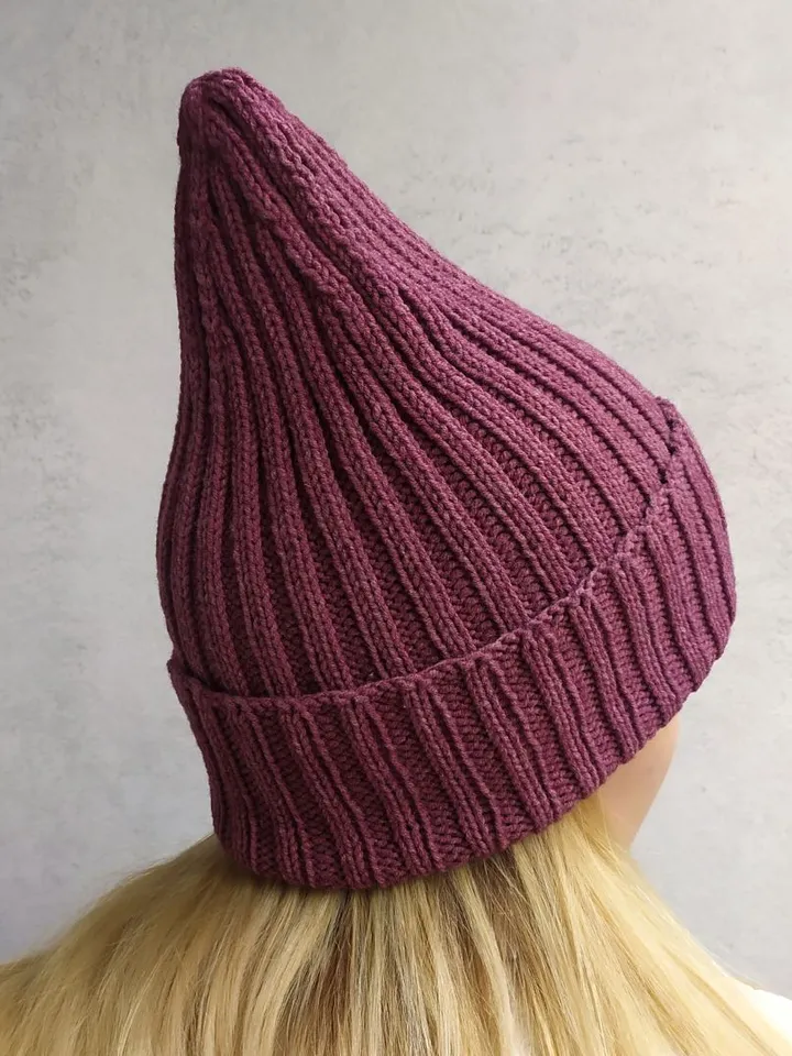 Warm handmade knitted hat