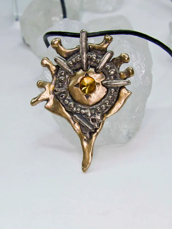 Amulet of Hellfire based on the magic of the world of Diablo / Gamer cosplay / diablo jewelry