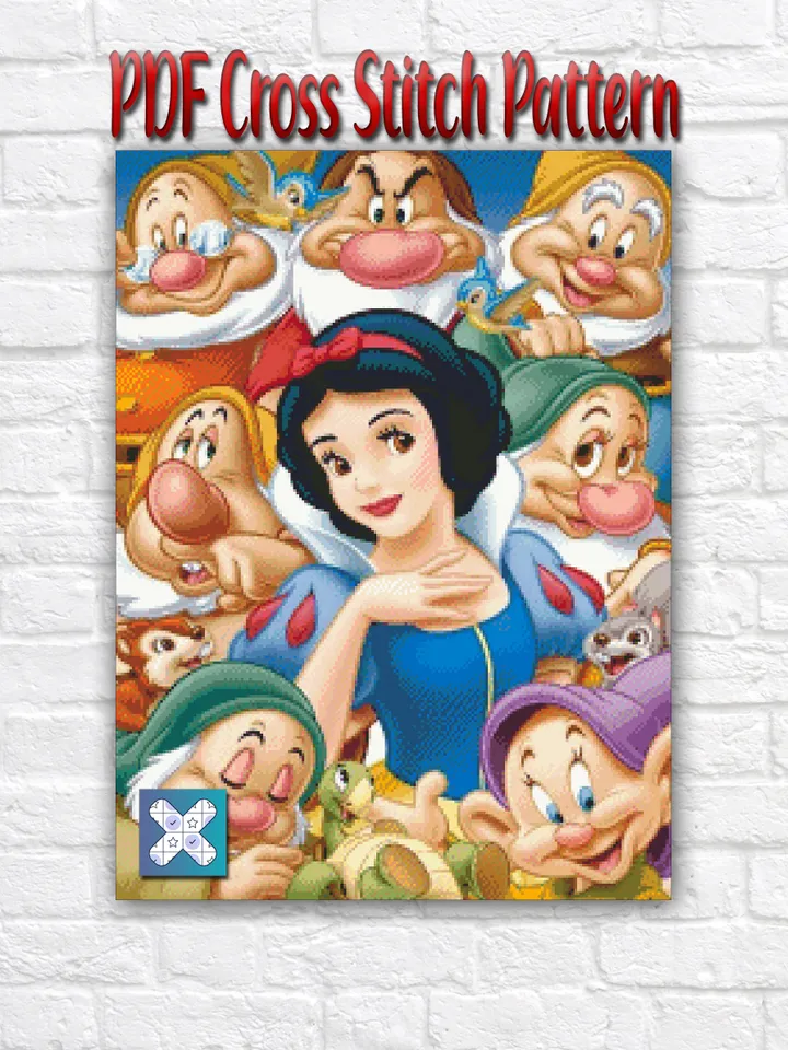 Snow White Cross Stitch Pattern / Disney Cross Stitch Pattern / Disney Princess PDF Cross Stitch Chart / Printable PDF