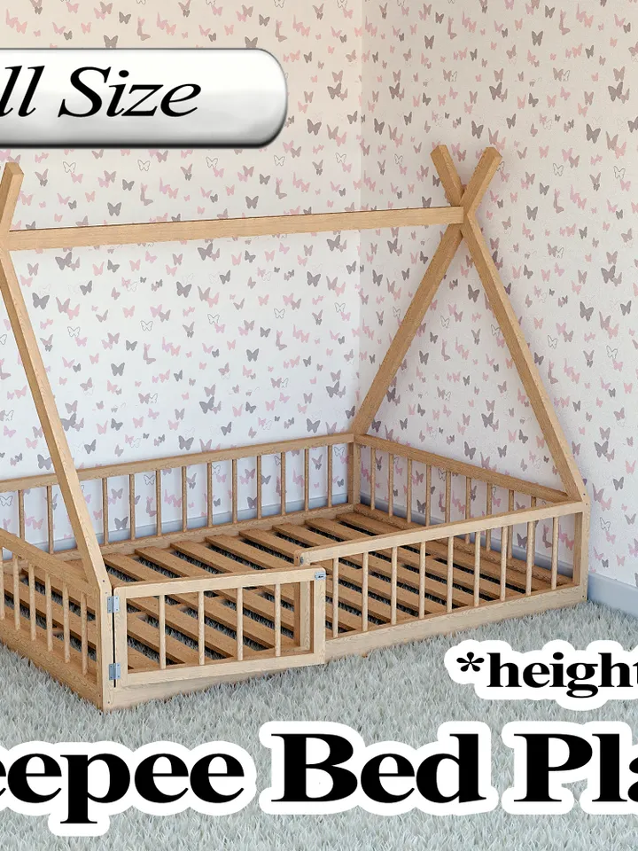 Montessori Floor Bed Plan, Full Size, PDF, DIY