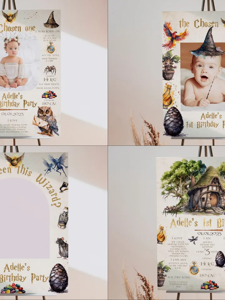 The Chosen One Big Bundle; Wizard Birthday Party Bundle Templates; Magic School Birthday Party Template; Wizard Party Template; Wiz1320