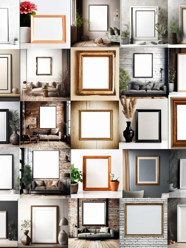 50 Frame Mock Ups, Frame Mock Ups Bundle Mock, Mock Ups Photography Styled, Stock Photo, Template Frame Art print