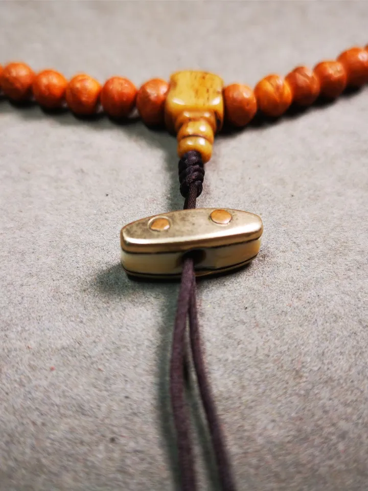 Gandhanra Handmade Tibetan Amulet,Unique Vajra Pendant for Mala,Bag Hanging,Prayer Bead Accessories,0.9" × 0.3"