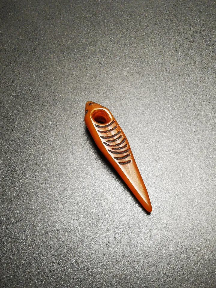 Gandhanra Tibetan Bone Carved Amulet Kila(Dorje Phurba), Hand-Carved Bead Counter Click Pendant for Mala,Prayer Beads
