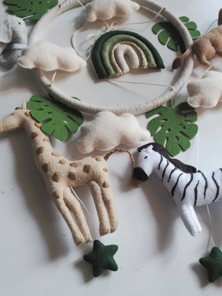 Baby mobile, crib mobile, safari mobile, neutral nursery decor
