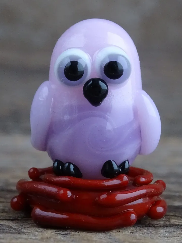 Glass figurines Miniature Owl figurine Tiny owl glass owl gifts graduation gifts Tiny glass animals terrarium figurines Animal figurines