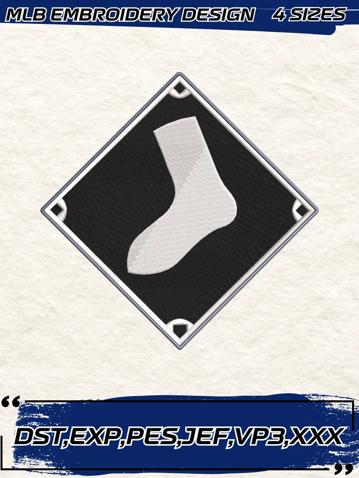 Chicago White Sox Alternate Logo Embroidery Design,MLB Embroidery Design,Machine Embroidery Design File,4 Sizes, Digital Download