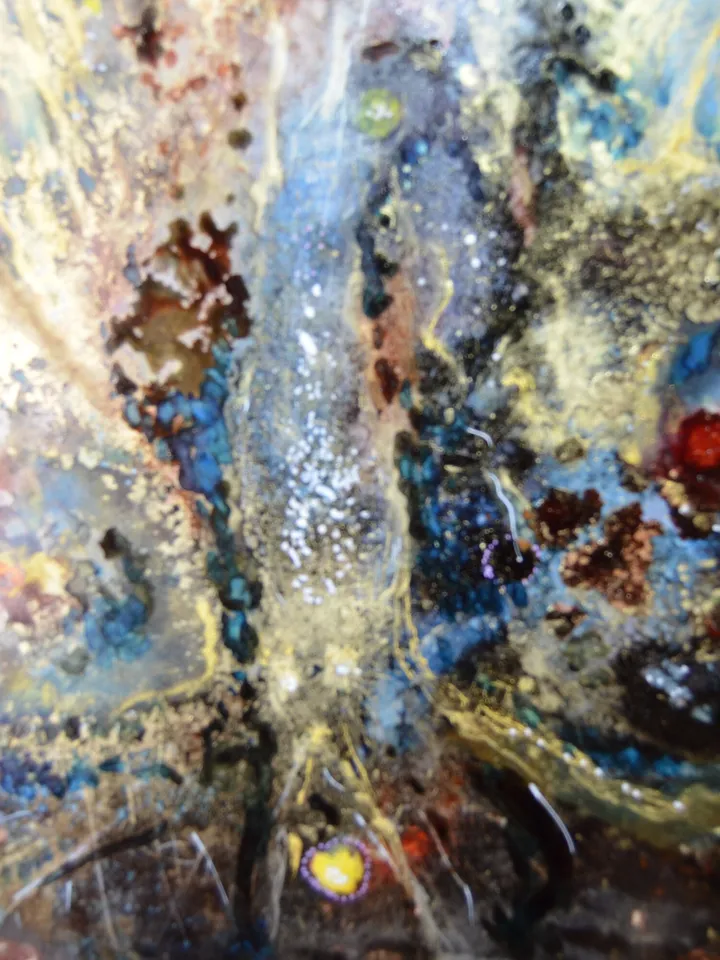 Abstract galaxy butterfly alcohol inks painting on yupo paper, original wall art,unique handmade home decoration,abstract artwork,gift.