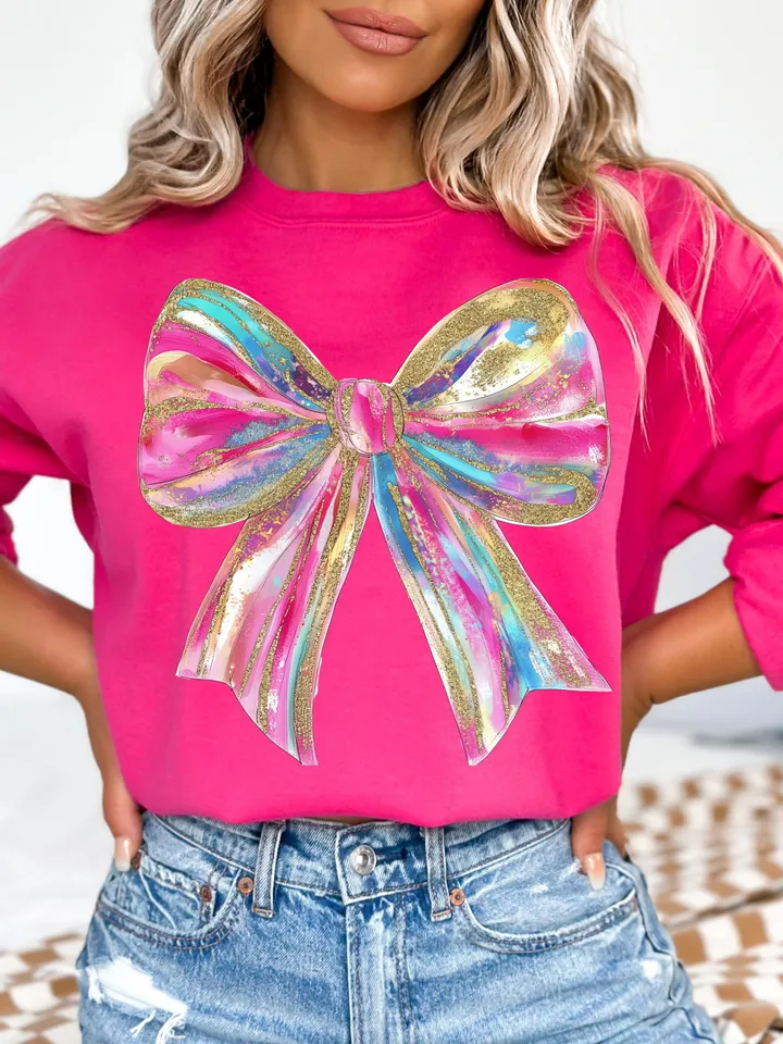 Valentines Day Bow Png, Brushstroke Valentines Png, Retro Valentine Png, Pink, Coquette Png, Girls Valentine Png, Valentine Shirt Design