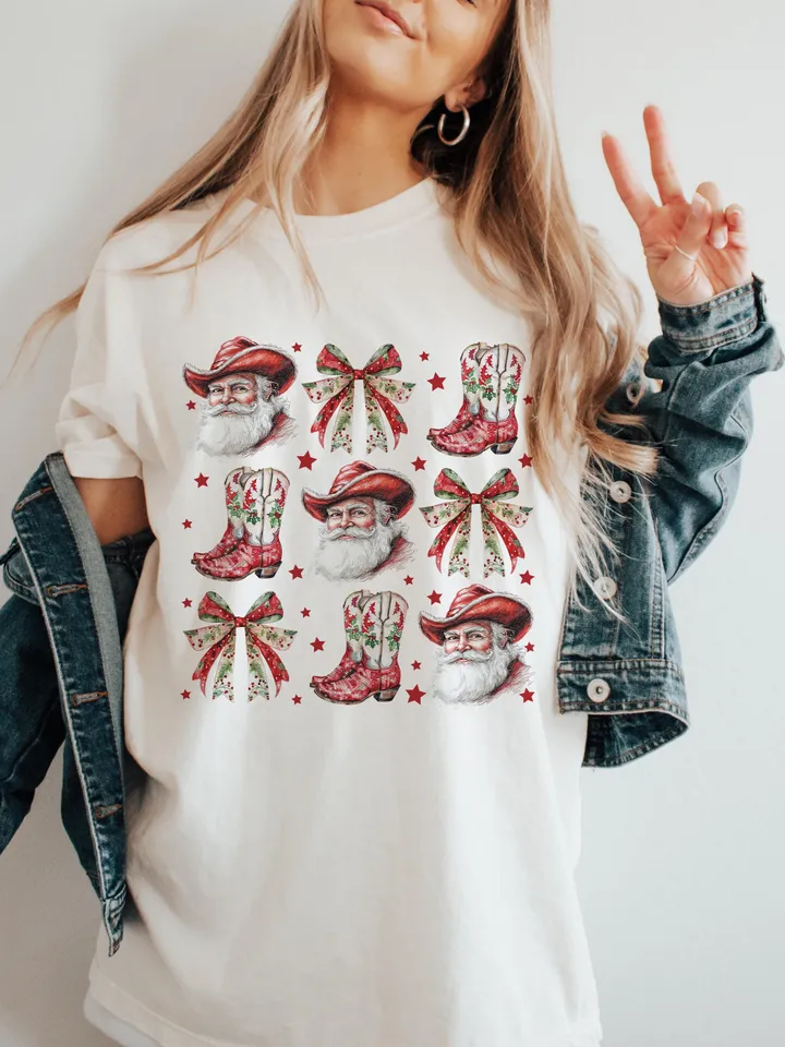 Cowboy Christmas PNG, Coquette Christmas png, Merry Christmas png, Western Sublimation, Western Christmas png, country Christmas png