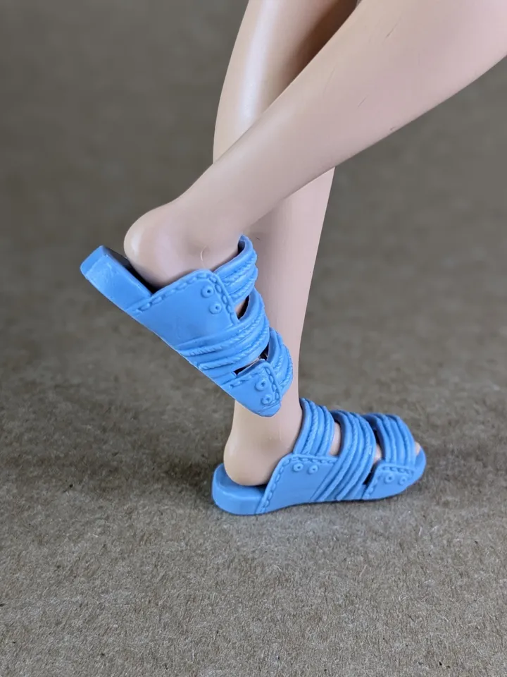 Grey slippers for 1/6 scale male dolls