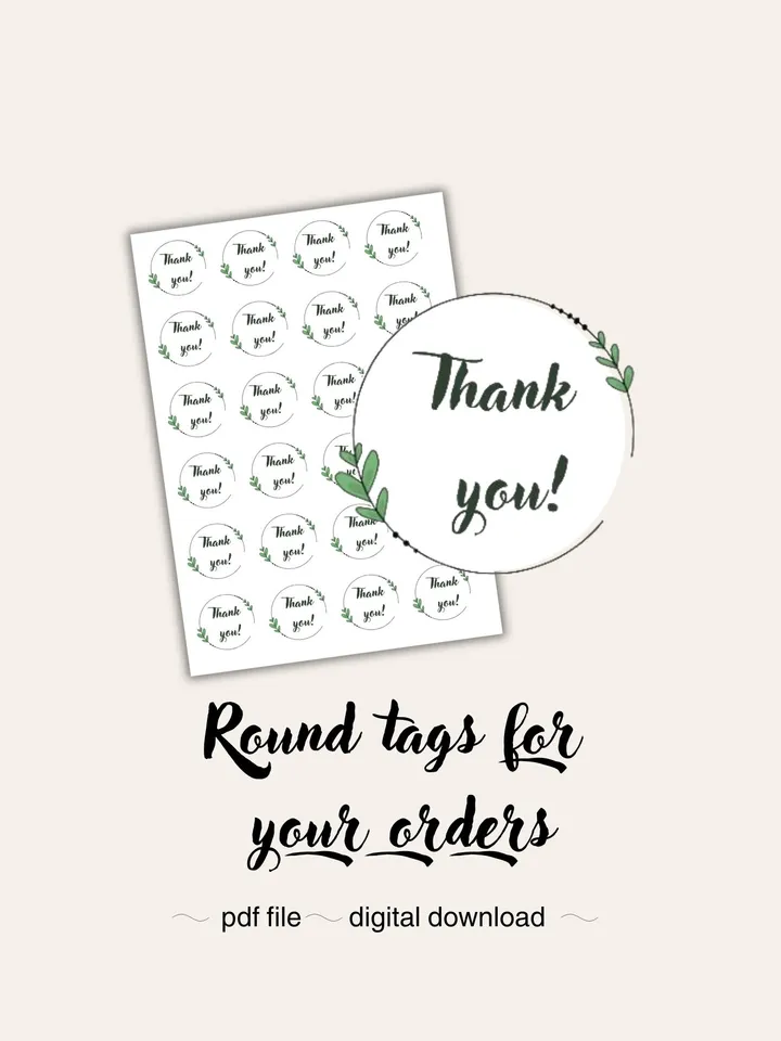 Round tags for your orders