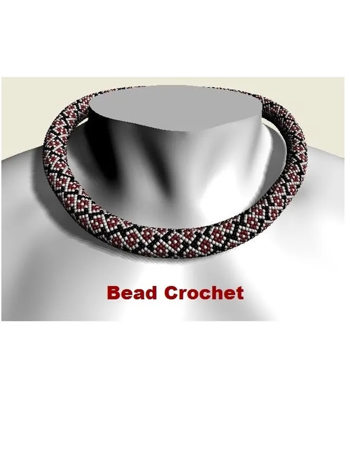 Bead Crochet Necklace Bracelet pattern,Rope bead crochet, pattern seed beads, DIY, bead jewelery, Instant Download, PDF fail