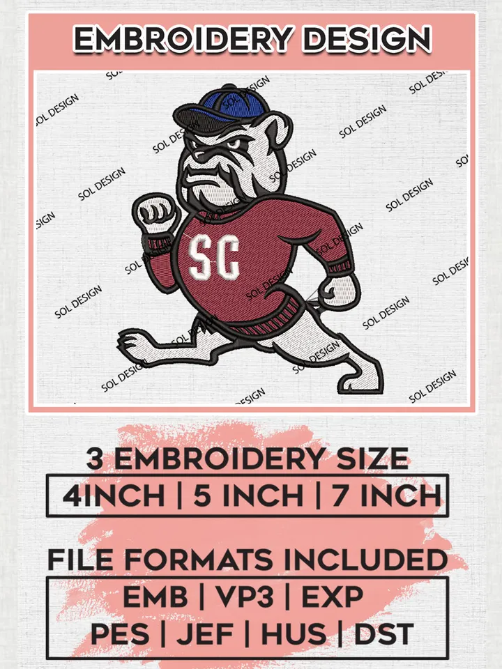 South Carolina State Bulldogs Embroidery Designs, NCAA Logo Embroidery Files, NCAA South Carolina State Bulldogs Logo, NCAA Embroidery Designs, Machine Embroidery Designs, Digital Download