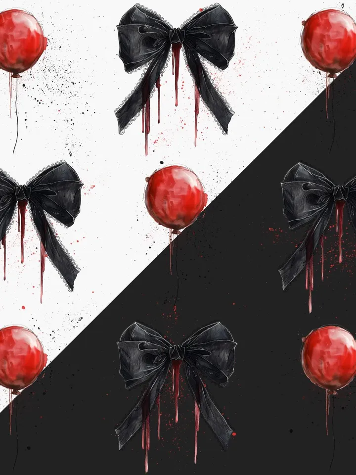 Halloween Horror tshirt design PNG sublimation, Spooky Season png, Gothic png, Coquette Bow Halloween png clipart, Horror movies png