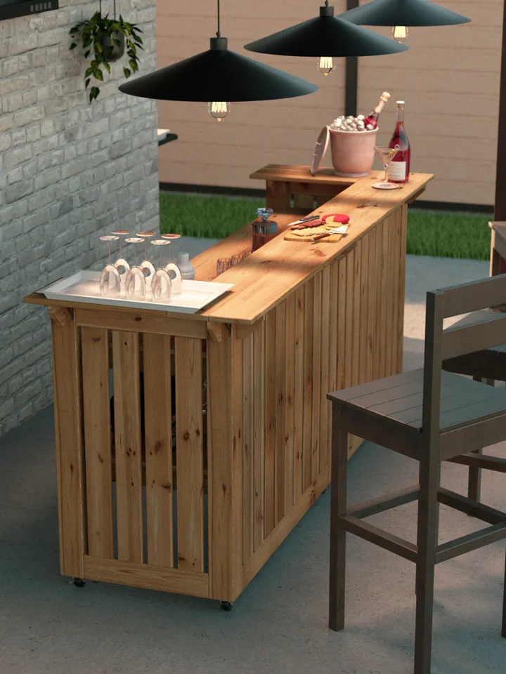 Outdoor Bar Plans, Bar Stool Plans, Outdoor Furniture, PDF, DIY