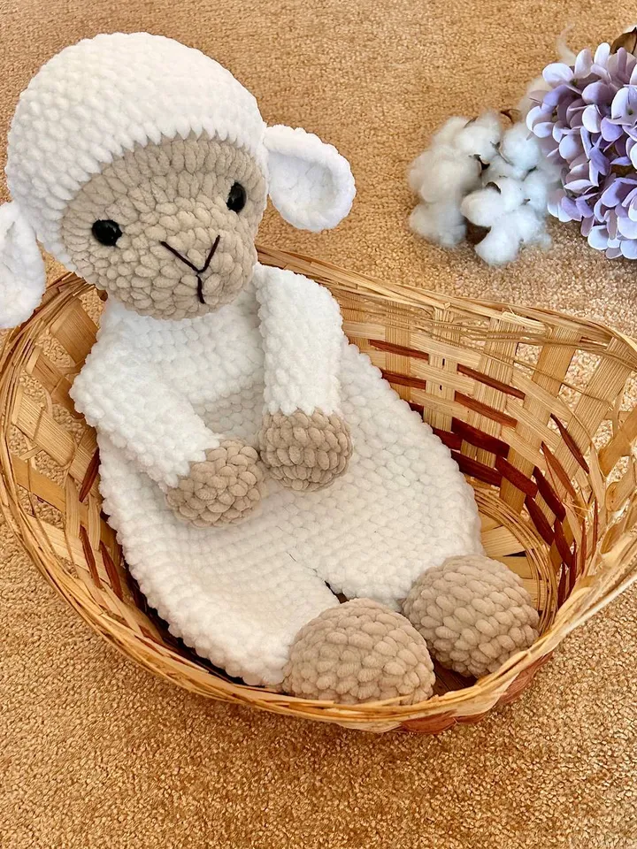 Crochet sheep snuggler pattern Amigurumi lamb pattern Crochet cuddle sheep pattern