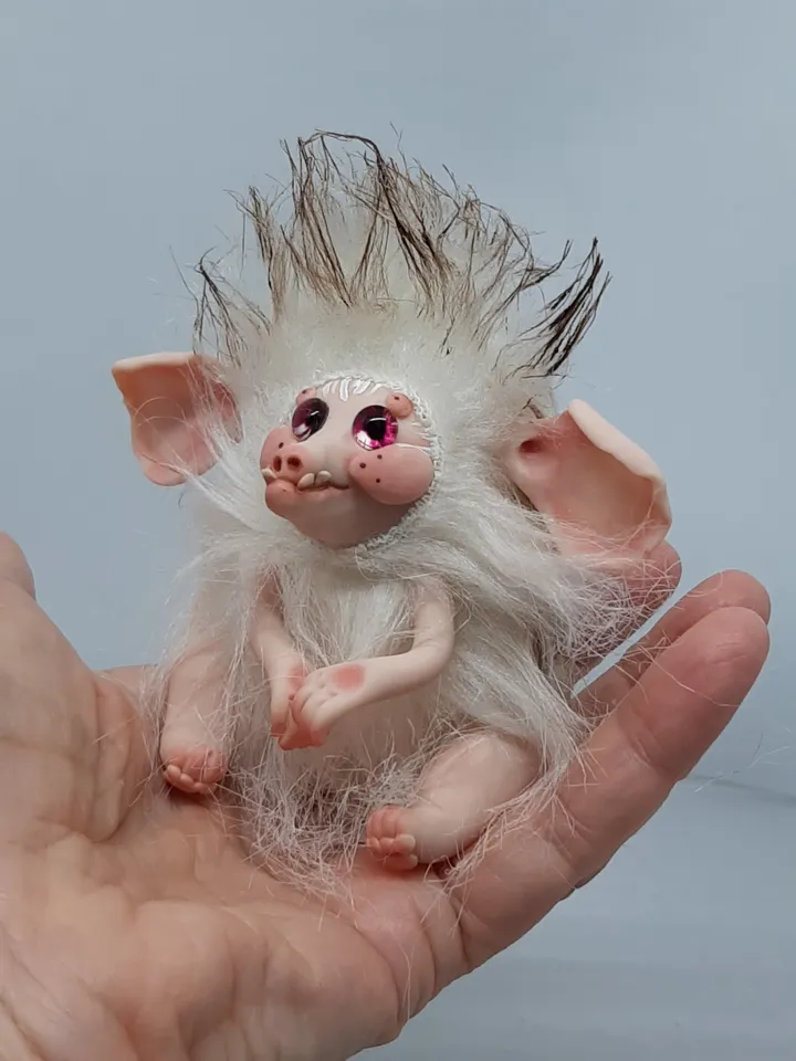 Opossum Elf Pickle handmade miniature art doll collectible ooak