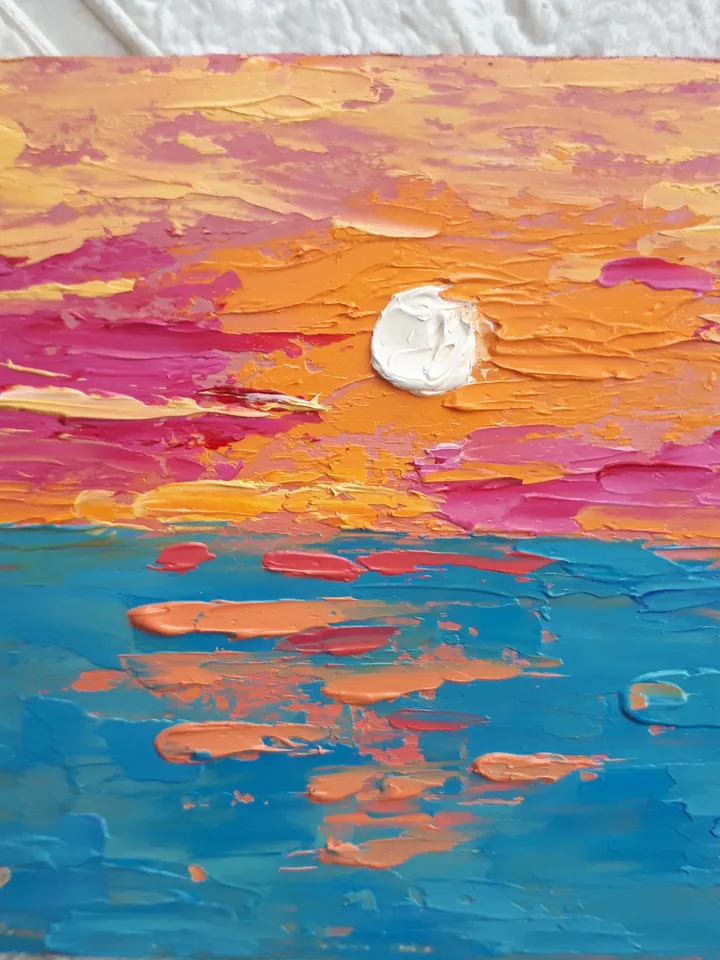 Symphony of Colors, Seascape Sunset Painting