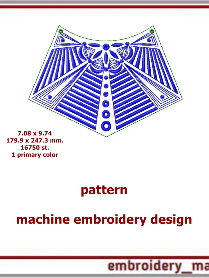 Geometric Pattern machine embroidery design by Embroidery Manavi 05