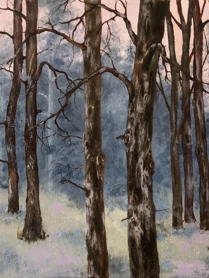 Forest Oil Painting Trees Original Oil Wall Art