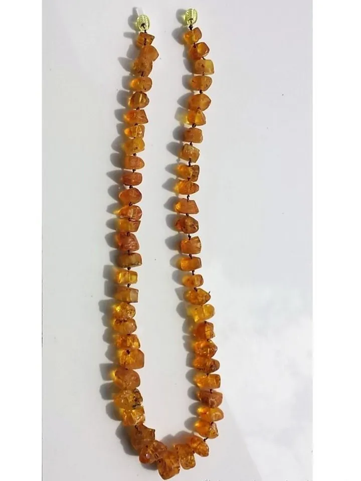 Amber Jewelry Birthday Christmas Gift For Women Mom Healing Baltic Raw Amber Beads Necklace Yellow Gemstone Jewelry Handmade