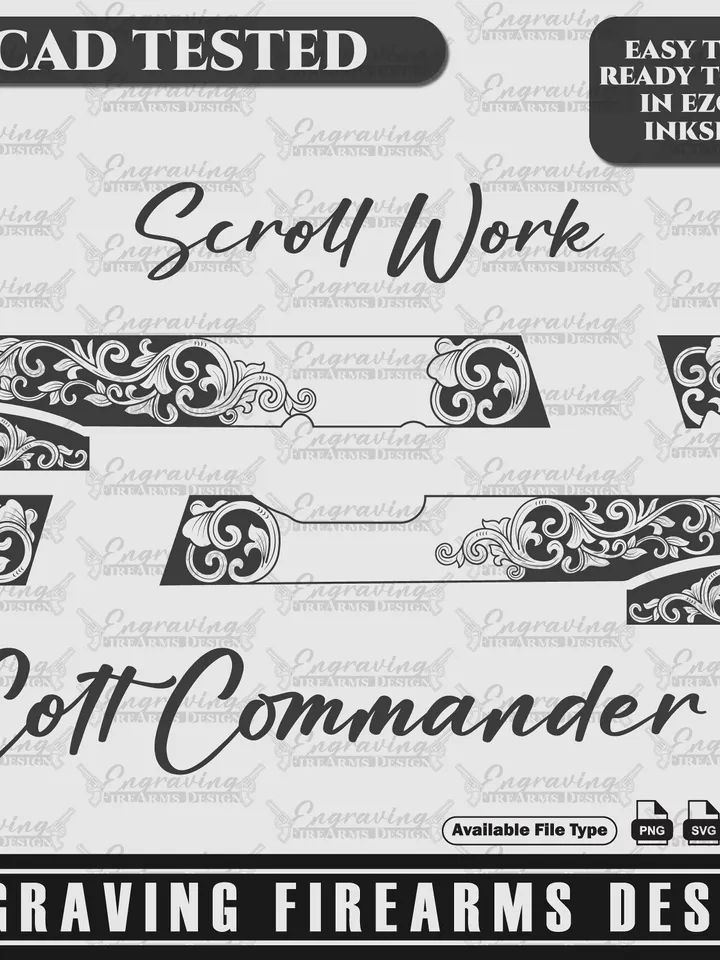 Engraving Firearms Design Colt commander Scroll Design