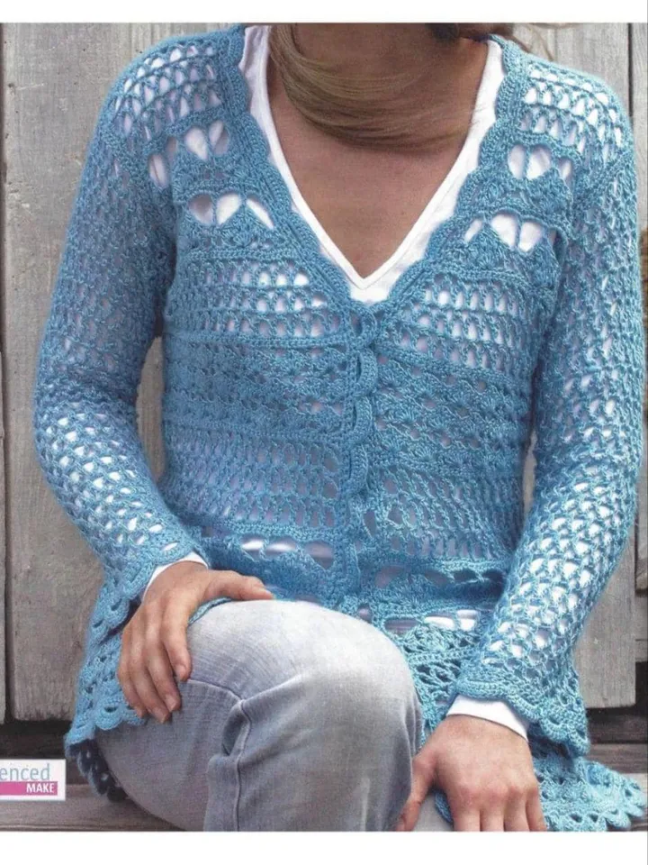 Lace Cardigan pattern, crochet Long cardigan, tunic cardigan, crochet pattern cardigan pdf