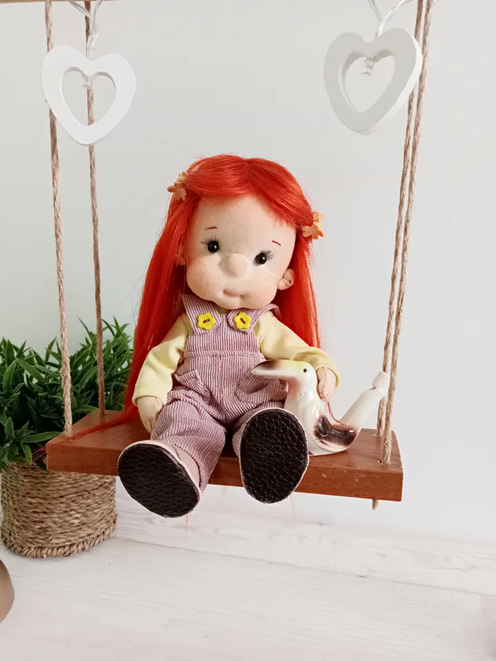 Handmade Textile Doll Art Doll Waldorf Doll Inspiration Birthday Gift for Girl