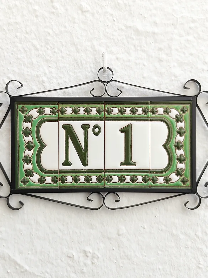 Ceramic letters and numbers 11cm (4.3") for the wall - Hand-glazed in Spain - "CORDOBA" models - Ceramic letters number -