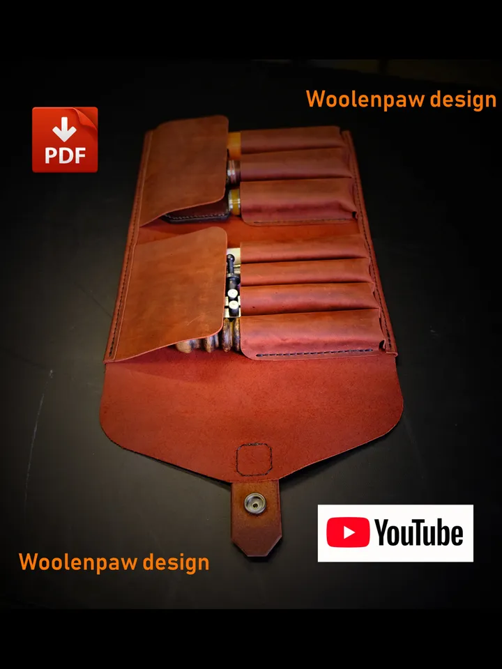 Leather pattern to make a Tool roll.OTH16