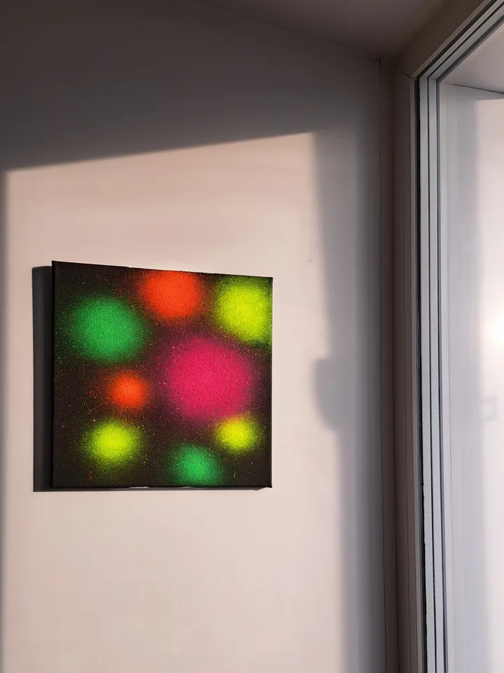 Fluorescent neon painting oil painting abstract modern art contemporary art on canvas
