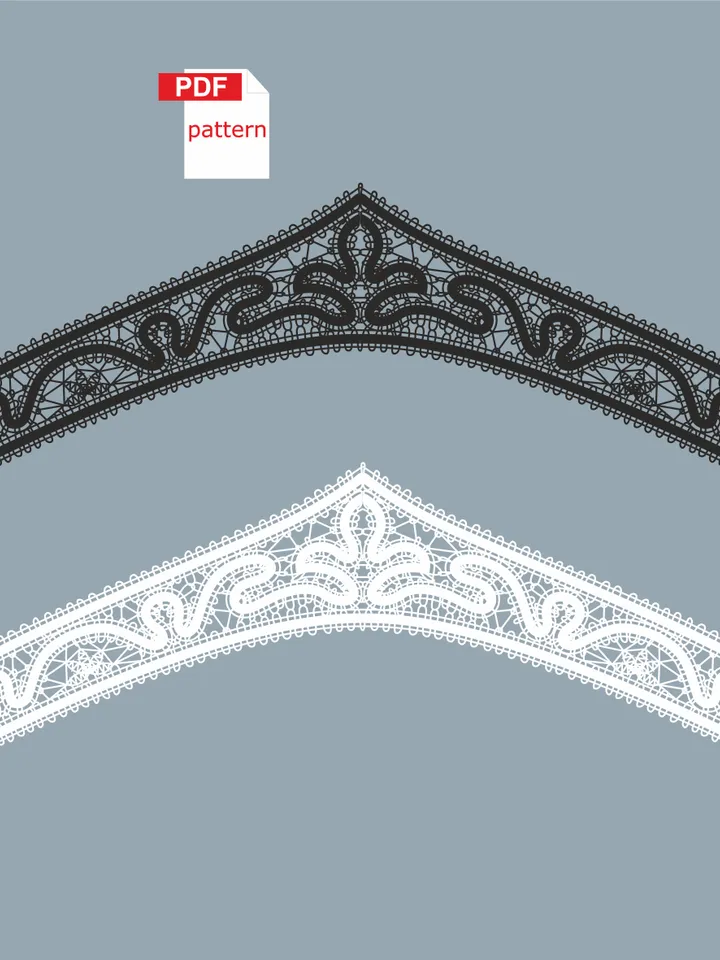 Bobbin lace Diadem pattern Corona Wedding accessory