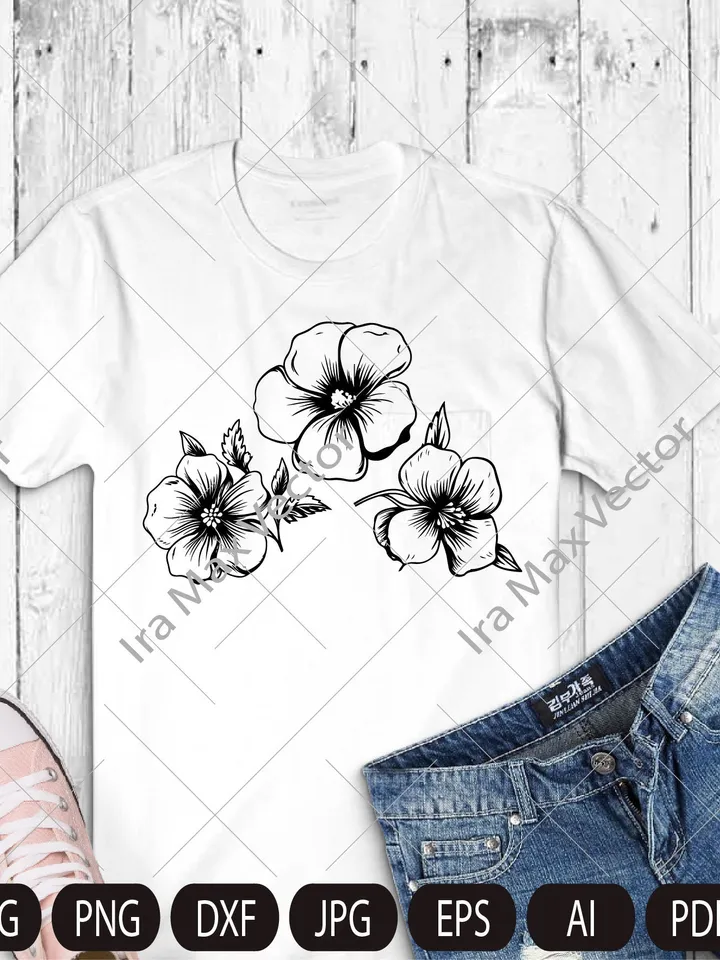 Violet SVG,Violet flowers svg,Violet bouquet, Spring Flower Vector Drawings, Botanical Blossoms , Floral Line Art,Commercial Use PNG, SVG