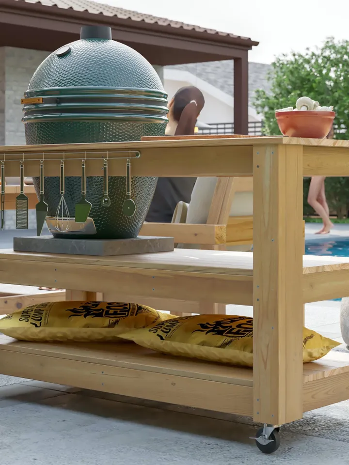 DIY Big Green Egg Table Plans, PDF