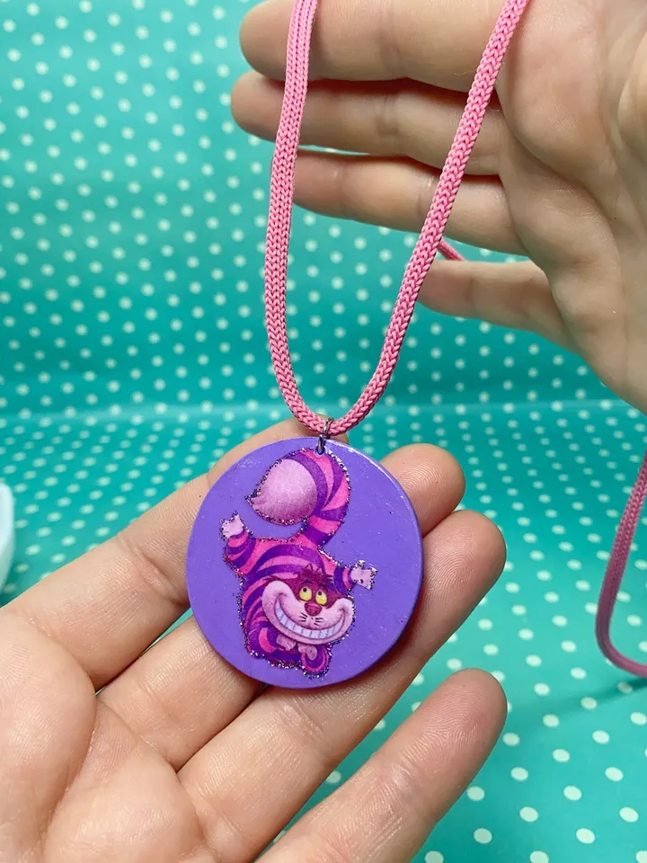 Handmade jewelry set. Cheshire Cat. Bijouterie.