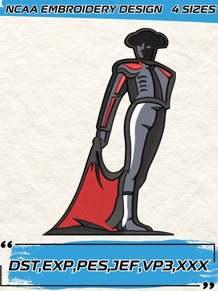 Cal State Northridge Matadors Logos Embroidery Designs,NCAA Logo Embroidery Design,Machine Embroidery Design File,4 Sizes, Digital Download