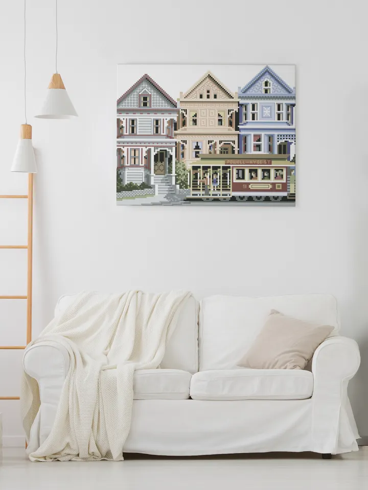 Vintage Cross Stitch Pattern Victorian House Counted Digital Download PDF