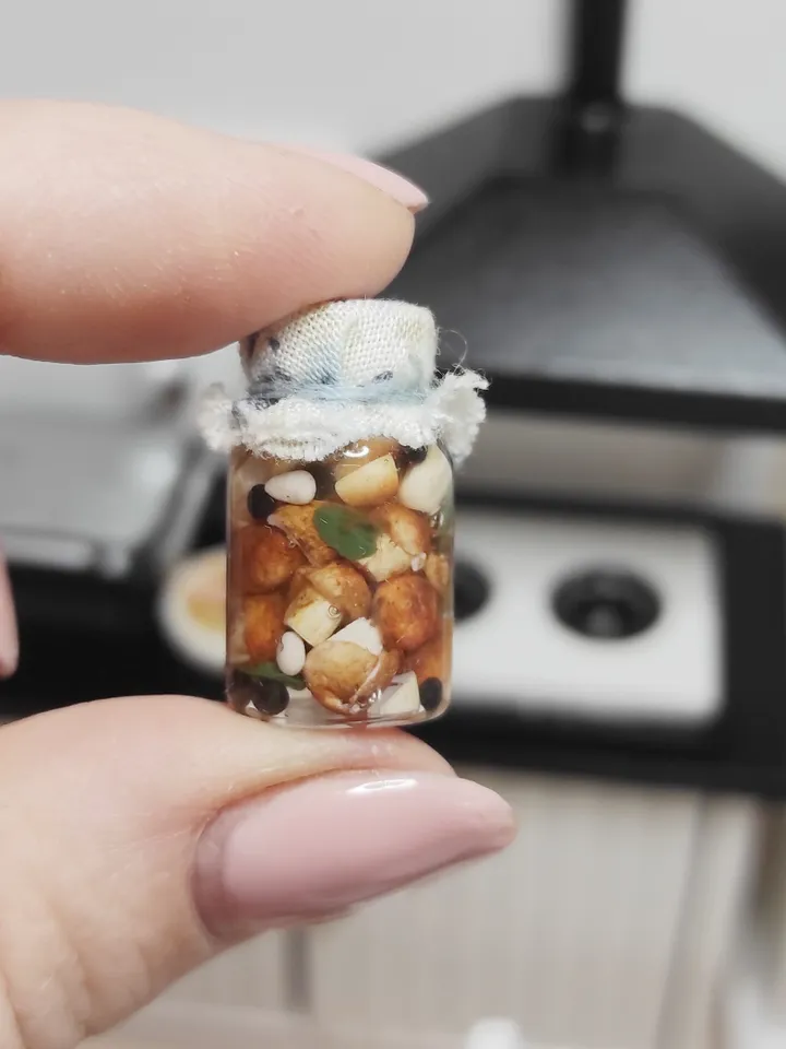 Miniature jars  -  dollhouse miniature - diorama - mini jars - gift