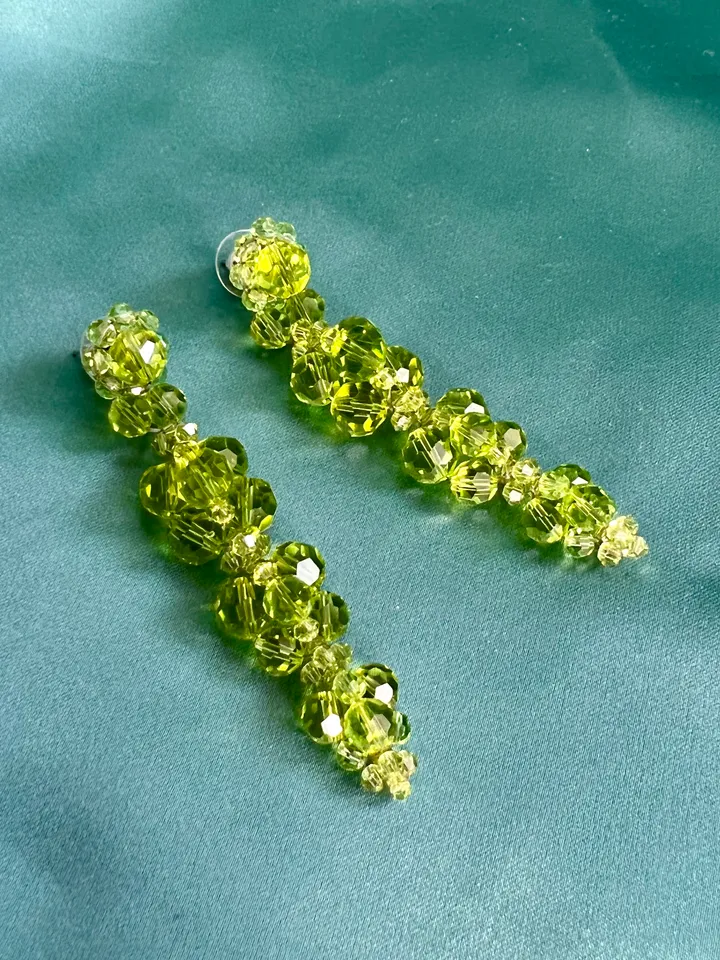 Cluster Drip Beaded Earrings
