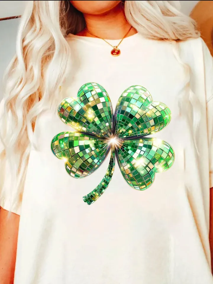 St. Patrick’s Day Clover png, St Patricks Coquette PNG, Coquette PNG, Glitter Faux Disco png, St Patrick's Day png, Shiny Irish, Shamrock