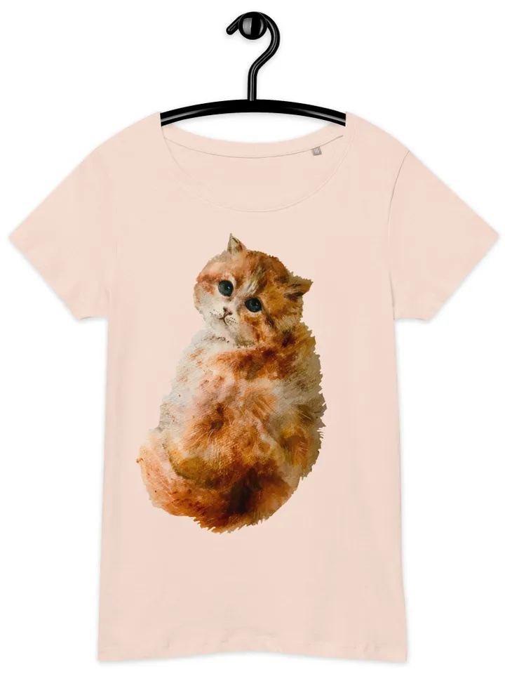 Ginger cat Women’s basic organic t-shirt made with my original design,animals t shirts,cat lovers gifts
