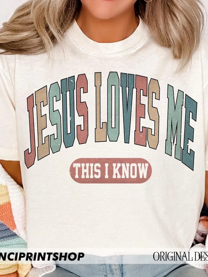 Jesus Loves Me This I Know png, Christian PNG, Religious Bible Graphic Design png, Easter Christian png, Jesus png, Bible Verse png, png