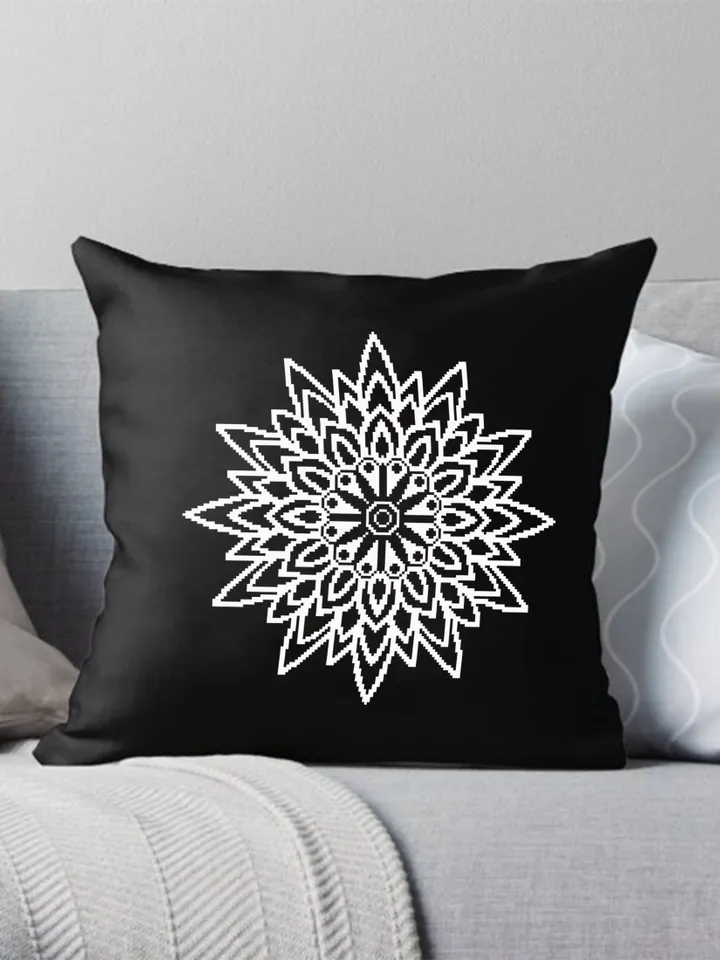 Mandala cross stitch pattern download PDF Geometric pattern digital PDF Monochrome cross stitch sampler Mandala ornament cross stitch #M68